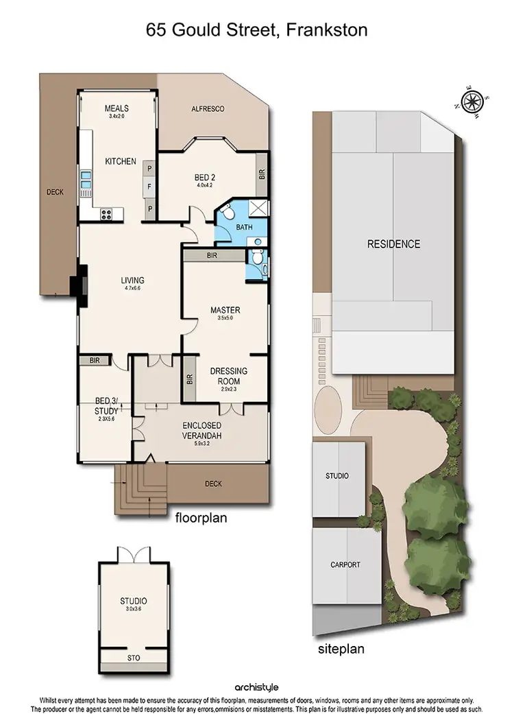 Floorplan of Homely house listing, 65 Gould Street, Frankston VIC 3199