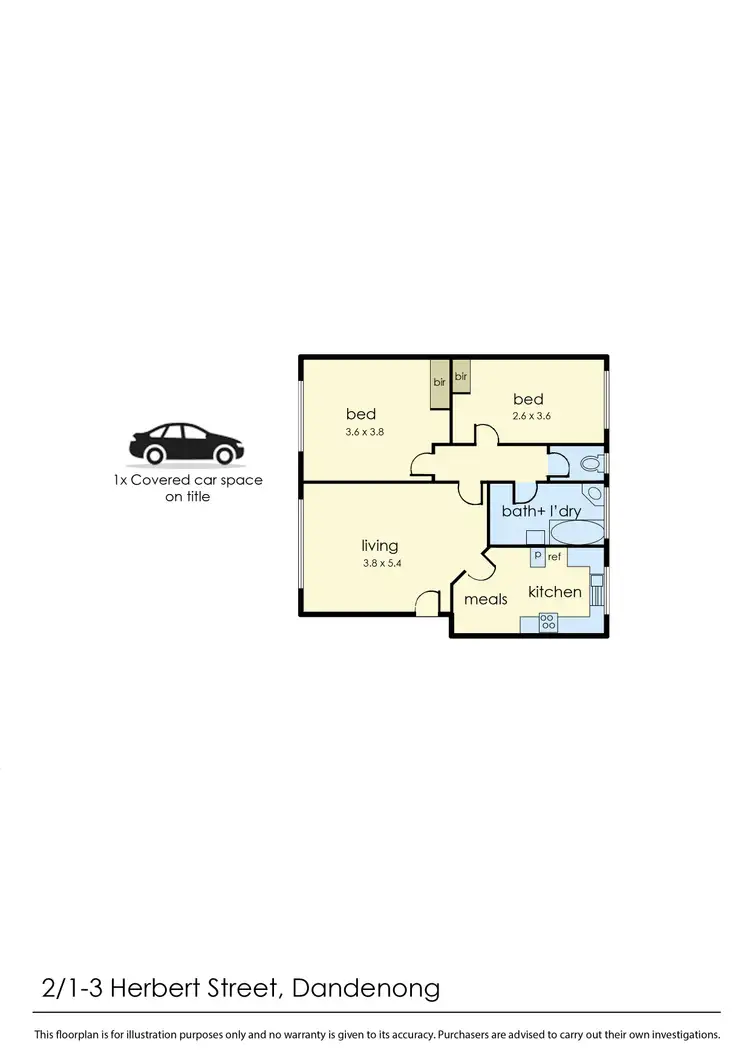 Floorplan of Homely apartment listing, 2/1-3 Herbert Street, Dandenong VIC 3175