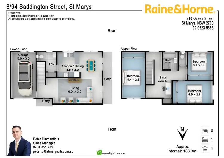 Floorplan of Homely townhouse listing, 8/94 Saddington Street, St Marys NSW 2760