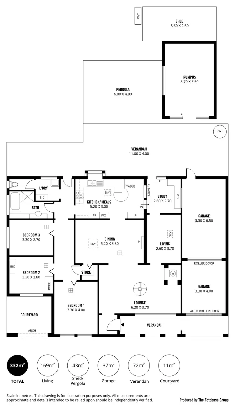 Floorplan of Homely house listing, 5 Adaluma Avenue, Pooraka SA 5095