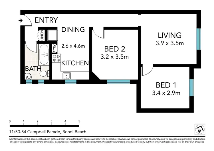 Floorplan of Homely apartment listing, 11/50-54 Campbell Parade, Bondi Beach NSW 2026