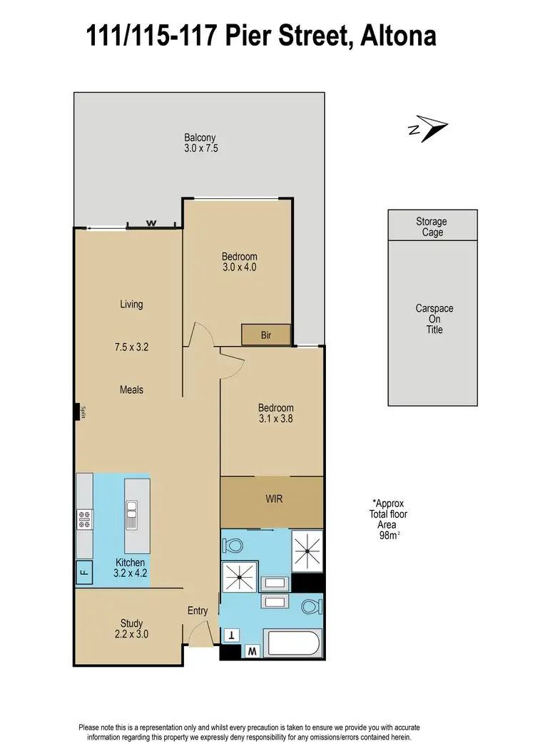Floorplan of Homely apartment listing, 111/115-117 Pier Street, Altona VIC 3018
