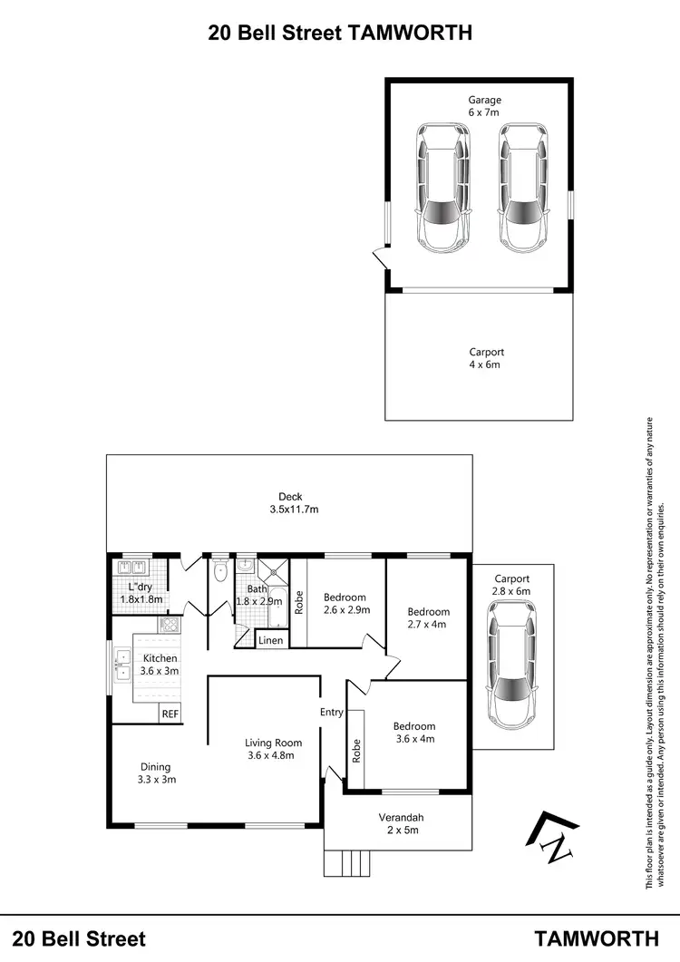 Floorplan of Homely house listing, 20 Bell Street, Tamworth NSW 2340