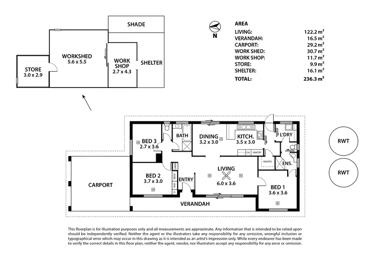 Floorplan of Homely house listing, 2 Greenhills Road, Meadows SA 5201