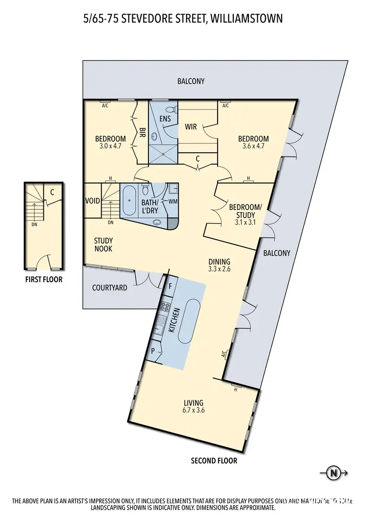 Floorplan of Homely apartment listing, 5/65-75 Stevedore Street, Williamstown VIC 3016