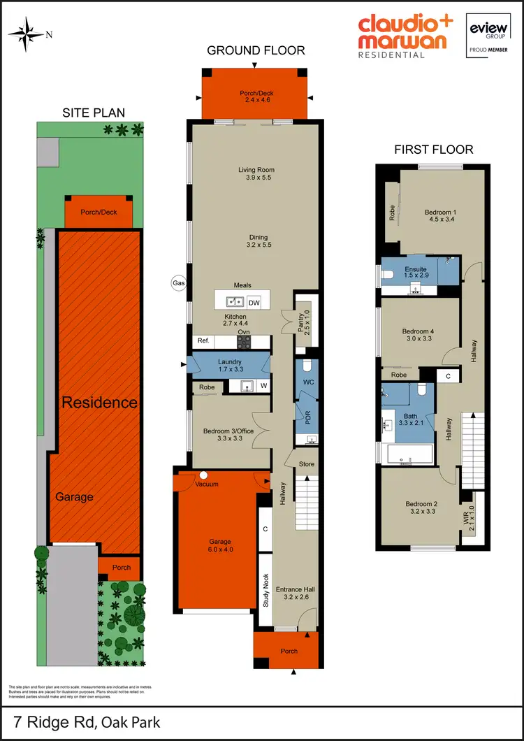 Floorplan of Homely townhouse listing, 7 Ridge Road, Oak Park VIC 3046