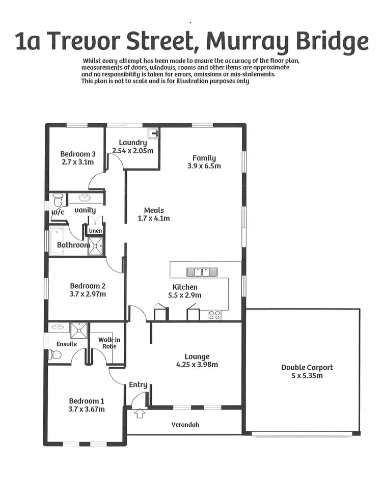 Floorplan of Homely house listing, 1A Trevor Street, Murray Bridge SA 5253