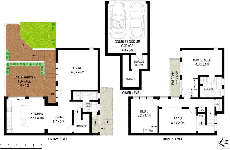 Floorplan of Homely townhouse listing, 1/1 Coxs Lane, Lane Cove NSW 2066