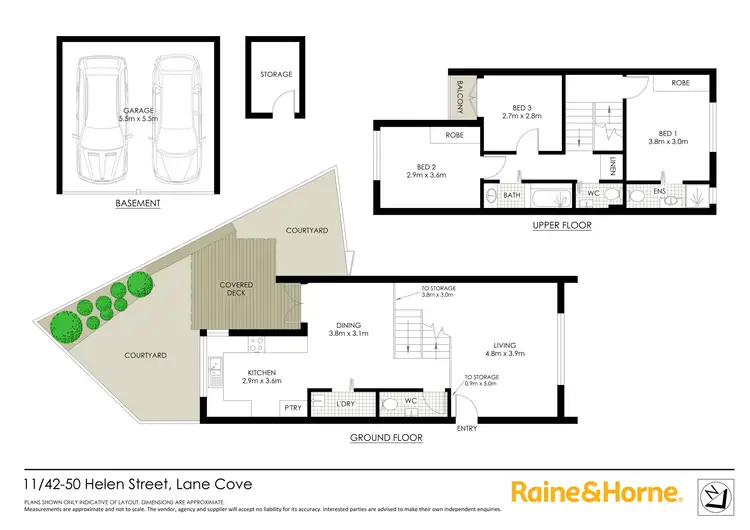 Floorplan of Homely townhouse listing, 11/42 Helen Street, Lane Cove NSW 2066
