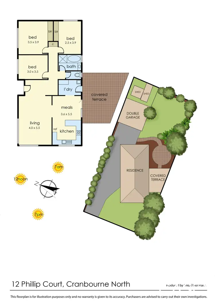 Floorplan of Homely house listing, 12 Phillip Court, Cranbourne North VIC 3977