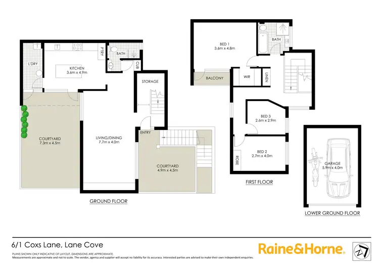 Floorplan of Homely townhouse listing, 6/1 Coxs Lane, Lane Cove NSW 2066
