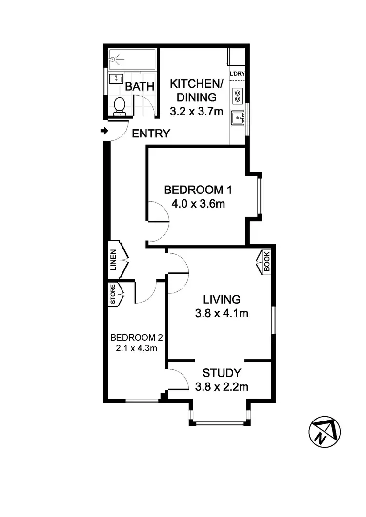 Floorplan of Homely apartment listing, 3/16 Consett Avenue, Bondi Beach NSW 2026