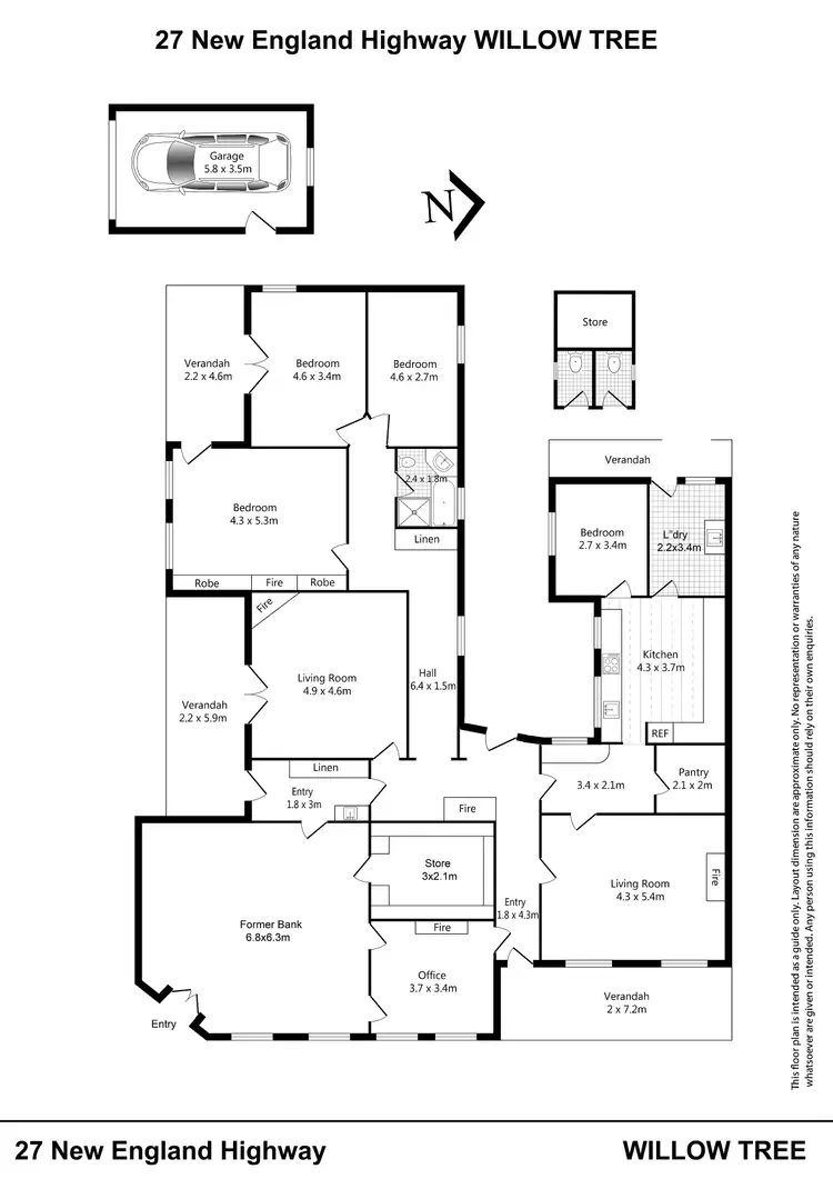 Floorplan of Homely house listing, 27 New England Highway, Willow Tree NSW 2339