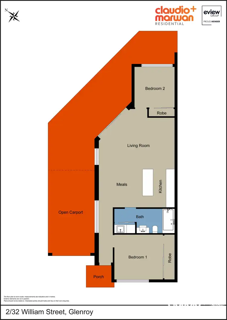 Floorplan of Homely villa listing, 2/32 William Street, Glenroy VIC 3046