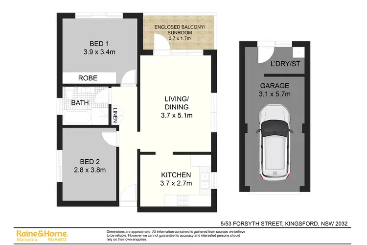 Floorplan of Homely unit listing, 5/53 Forsyth Street, Kingsford NSW 2032