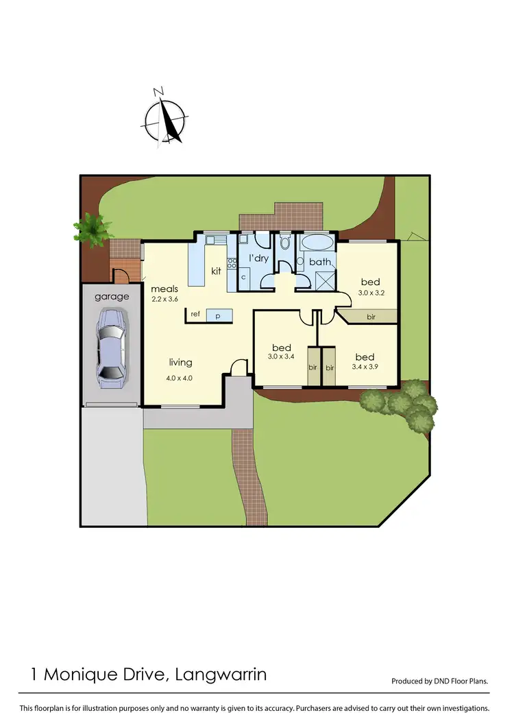 Floorplan of Homely house listing, 1 Monique Drive, Langwarrin VIC 3910