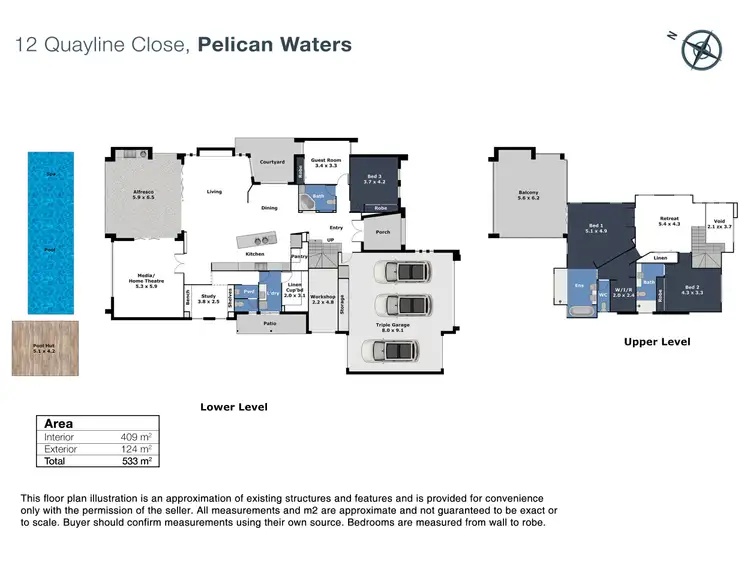 Floorplan of Homely house listing, 12 Quayline Close, Pelican Waters QLD 4551