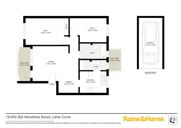 Floorplan of Homely apartment listing, 15/496 Mowbray Road, Lane Cove NSW 2066