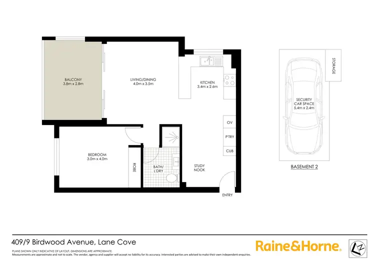 Floorplan of Homely apartment listing, 409/9 Birdwood Avenue, Lane Cove NSW 2066
