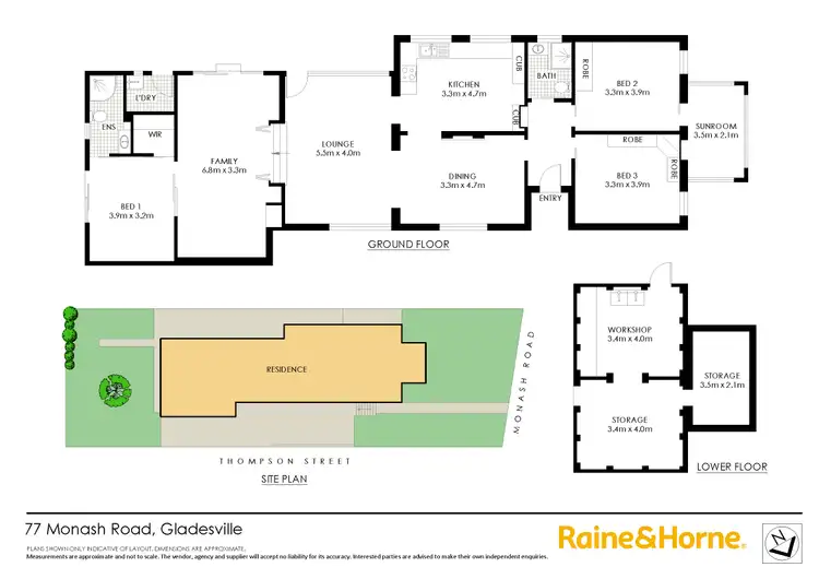 Floorplan of Homely house listing, 77 Monash Road, Gladesville NSW 2111
