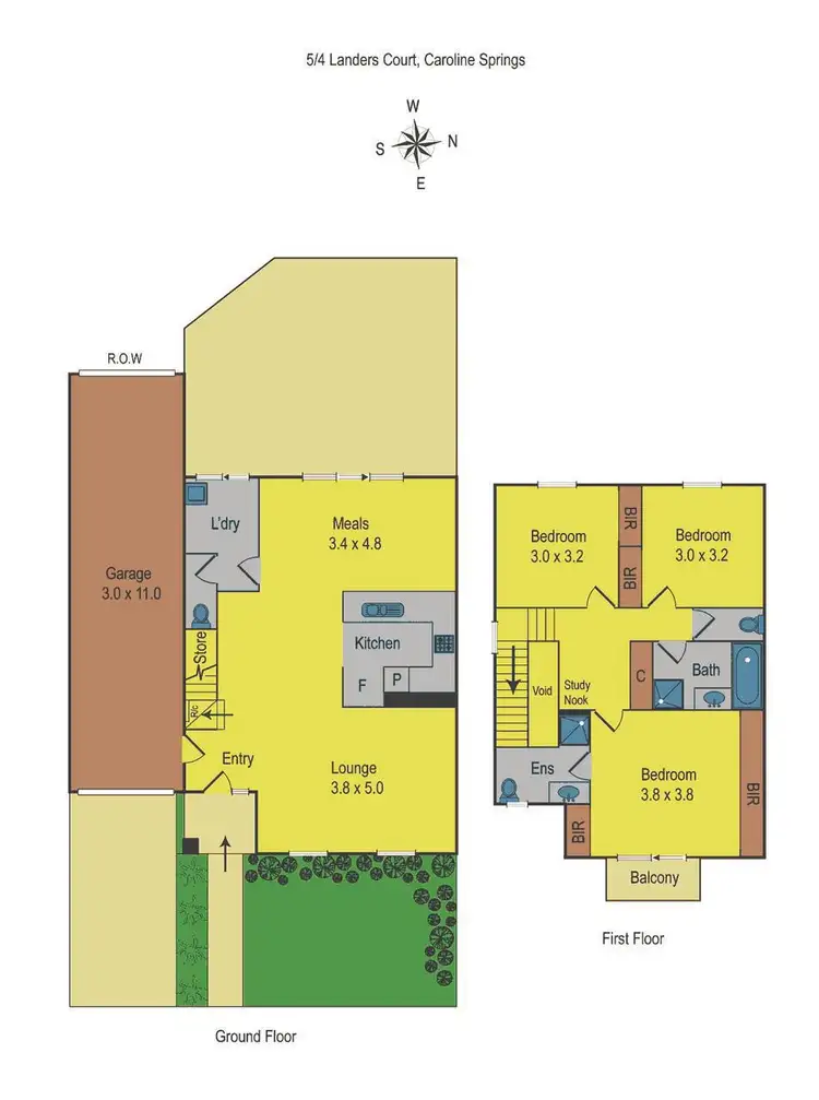 Floorplan of Homely townhouse listing, 5/4 Landers Court, Caroline Springs VIC 3023