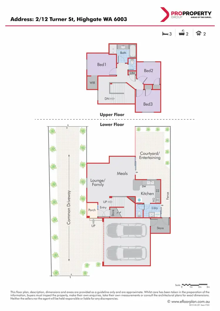 Floorplan of Homely townhouse listing, 2/12 Turner Street, Highgate WA 6003