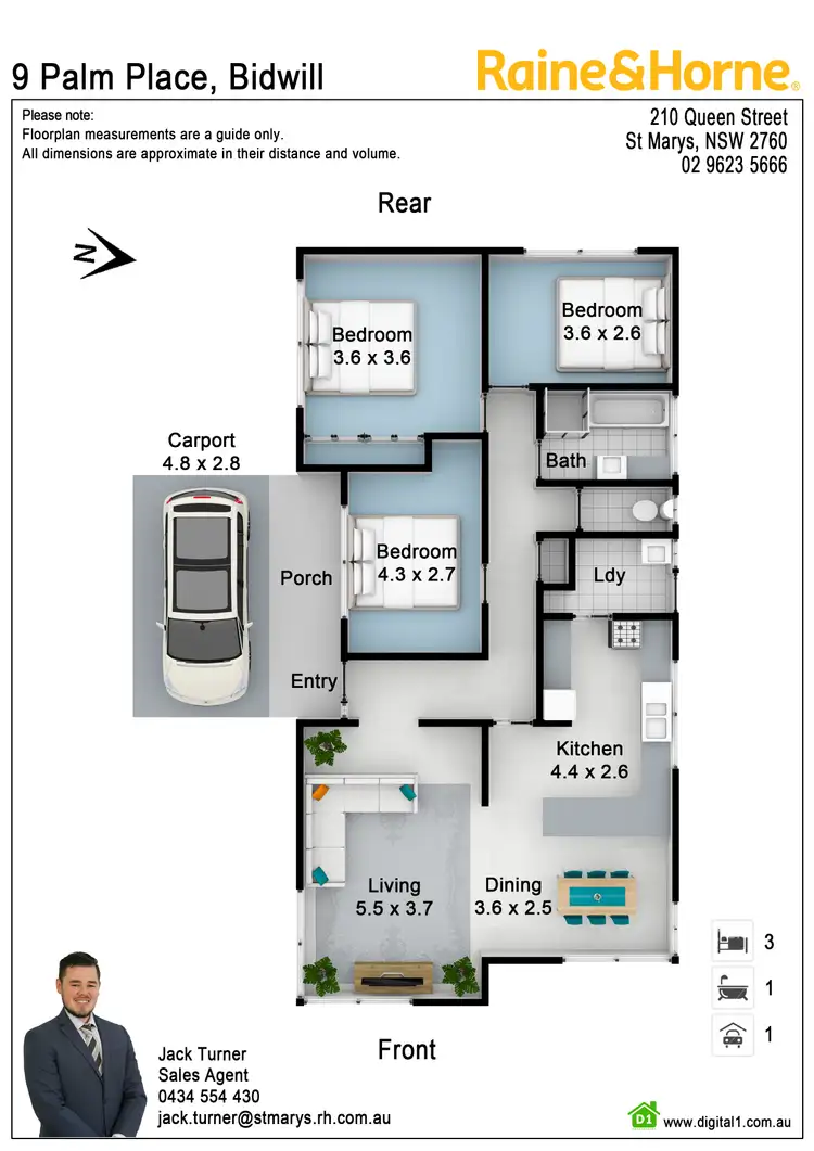 Floorplan of Homely house listing, 9 Palm Place, Bidwill NSW 2770