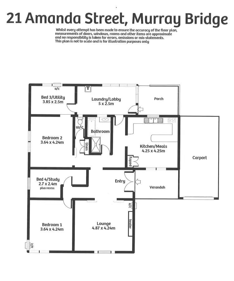 Floorplan of Homely house listing, 21 Amanda Street, Murray Bridge SA 5253