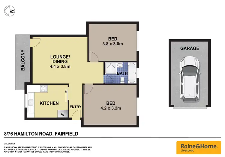 Floorplan of Homely unit listing, 8/76 Hamilton Road, Fairfield NSW 2165