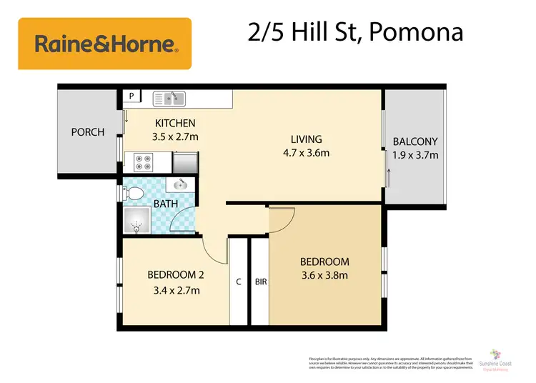 Floorplan of Homely unit listing, 2/5 Hill Street, Pomona QLD 4568