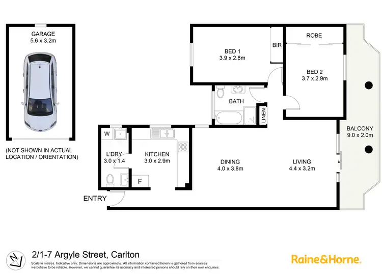 Floorplan of Homely unit listing, 2/1-7 Argyle Street, Carlton NSW 2218
