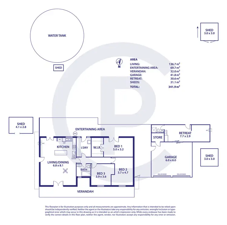 Floorplan of Homely house listing, 6 Pound Road, Macclesfield SA 5153