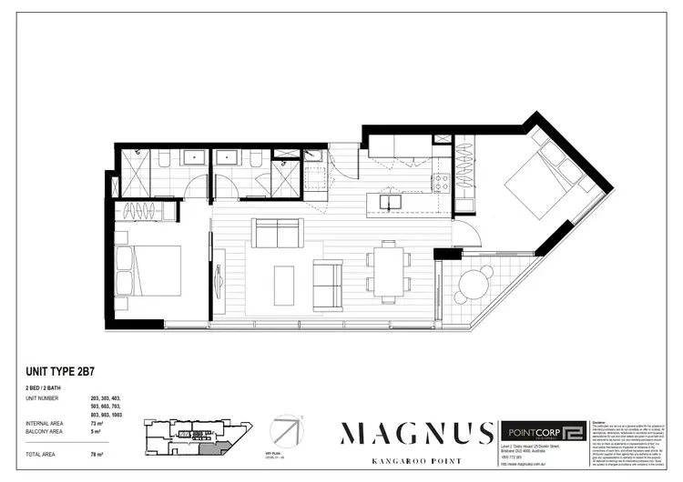 Floorplan of Homely apartment listing, 1003/59 O'Connell St, Kangaroo Point QLD 4169