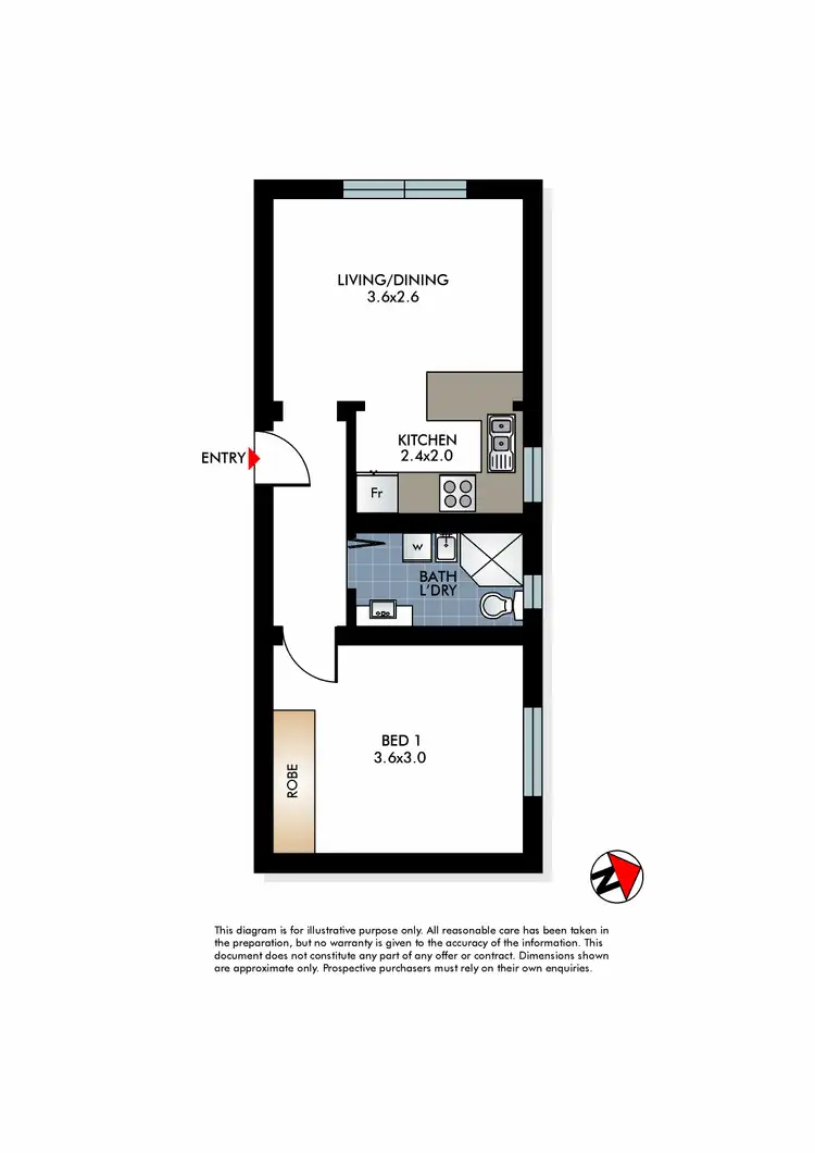 Floorplan of Homely apartment listing, 1/42 Bayswater Road, Rushcutters Bay NSW 2011
