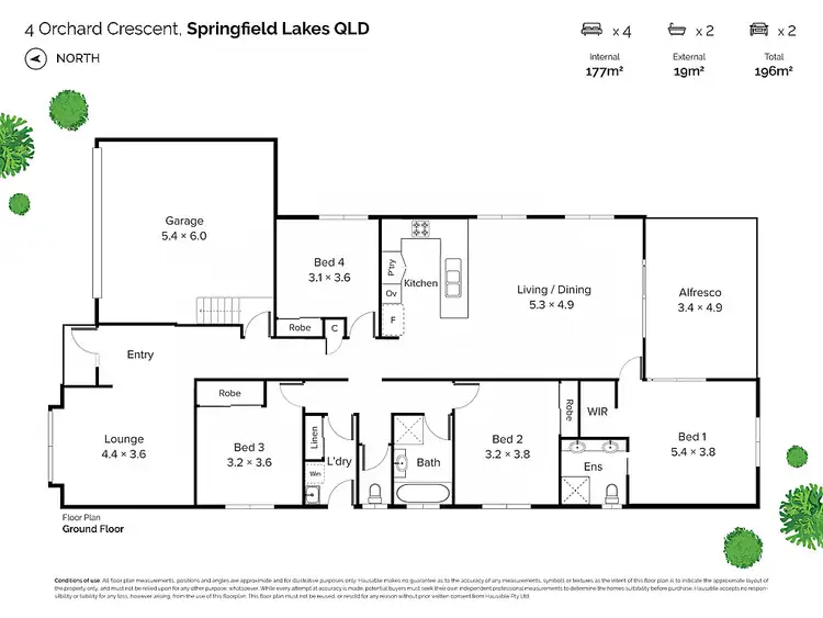 Floorplan of Homely house listing, 4 Orchard Crescent, Springfield Lakes QLD 4300