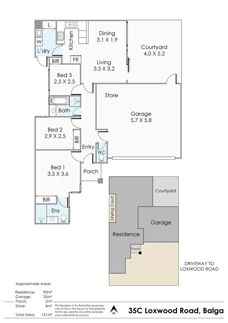 Floorplan of Homely house listing, 35C Loxwood Road, Balga WA 6061