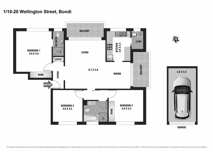 Floorplan of Homely apartment listing, 1/18-20 Wellington Street, Bondi NSW 2026