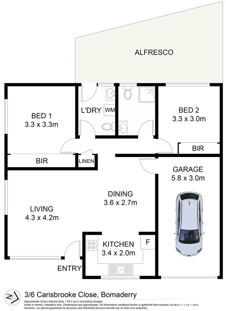 Floorplan of Homely unit listing, 3/6 Carisbrooke Close, Bomaderry NSW 2541