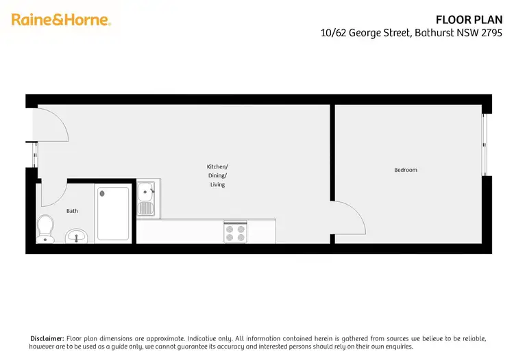Floorplan of Homely unit listing, 10/62 George St, Bathurst NSW 2795