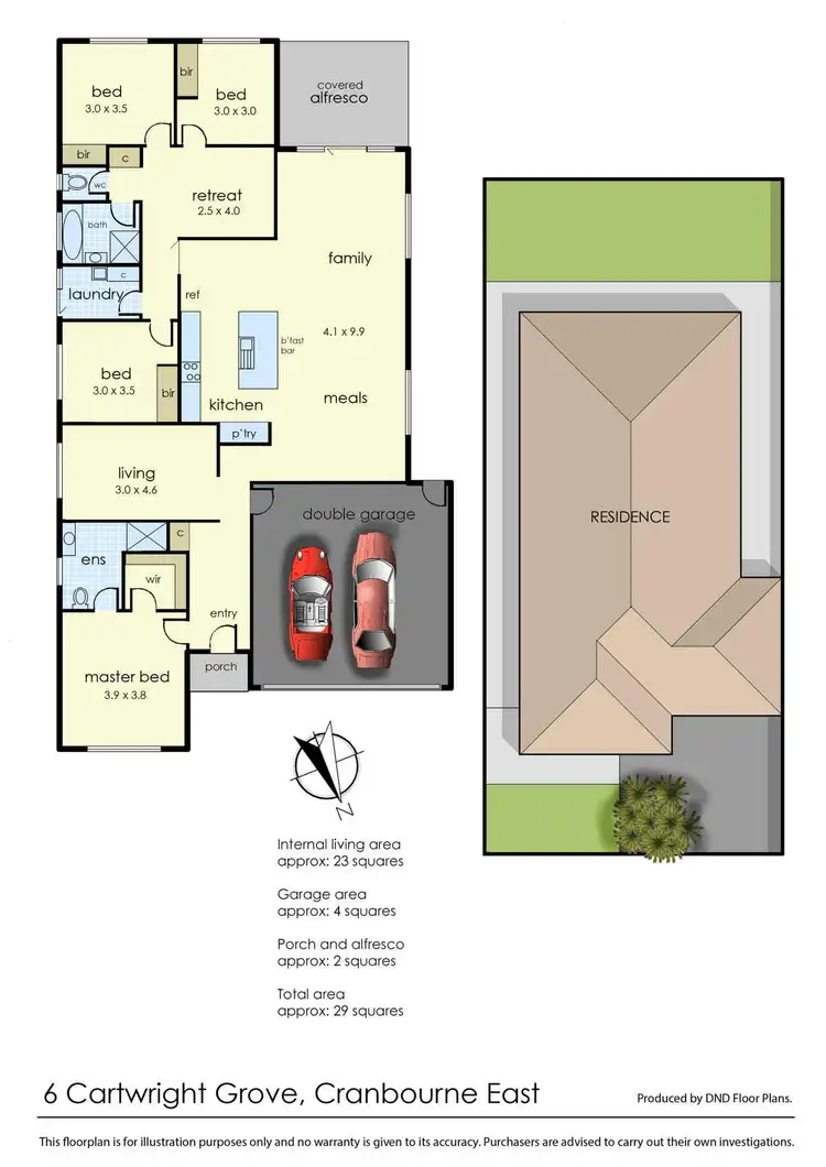 Floorplan of Homely house listing, 6 Cartwright Grove, Cranbourne East VIC 3977