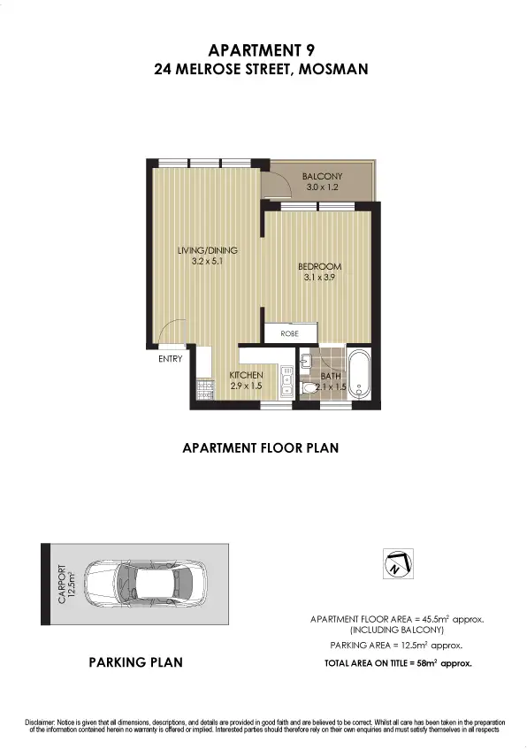 Floorplan of Homely apartment listing, 9/24 Melrose Street, Mosman NSW 2088
