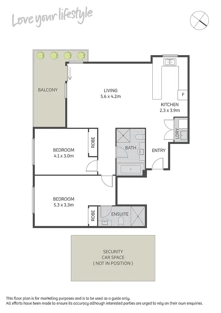 Floorplan of Homely apartment listing, 113/49 Henderson Road, Eveleigh NSW 2015