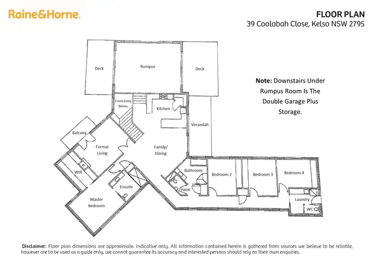 Floorplan of Homely house listing, 39 Coolabah Close, Kelso NSW 2795