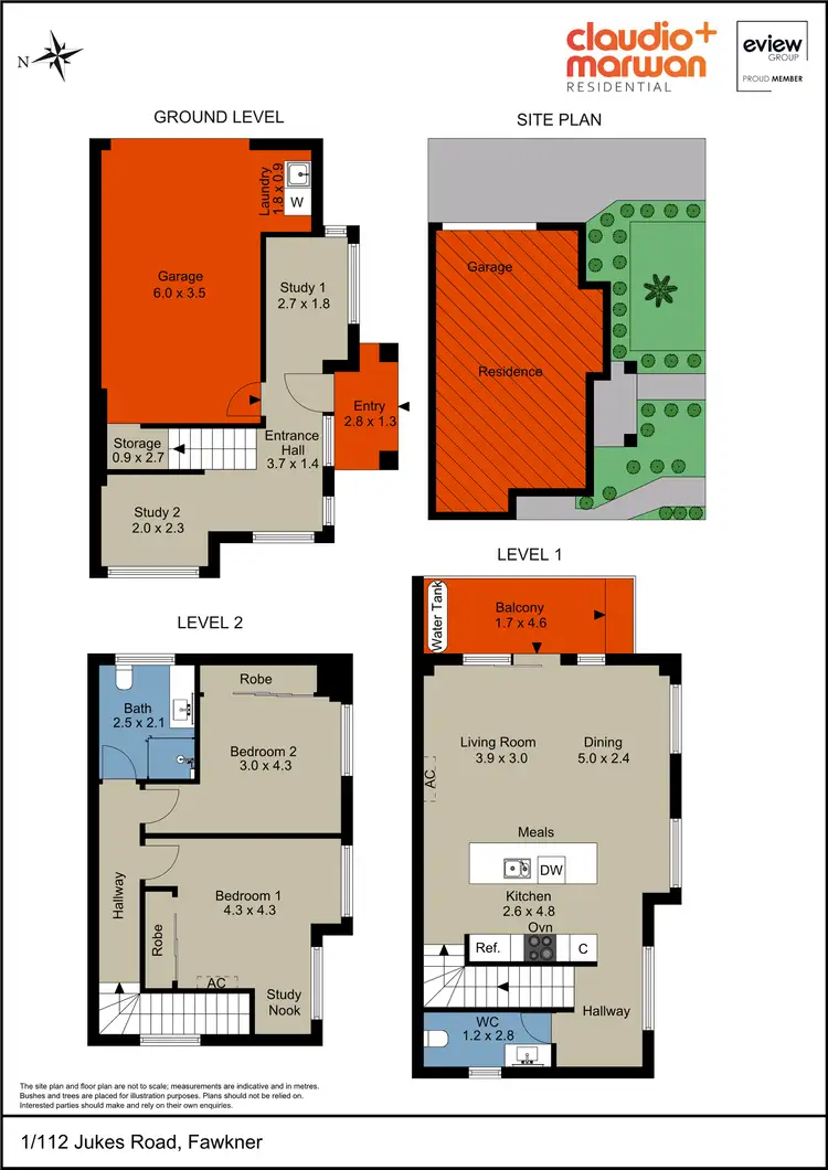 Floorplan of Homely townhouse listing, 1/112 Jukes Road, Fawkner VIC 3060