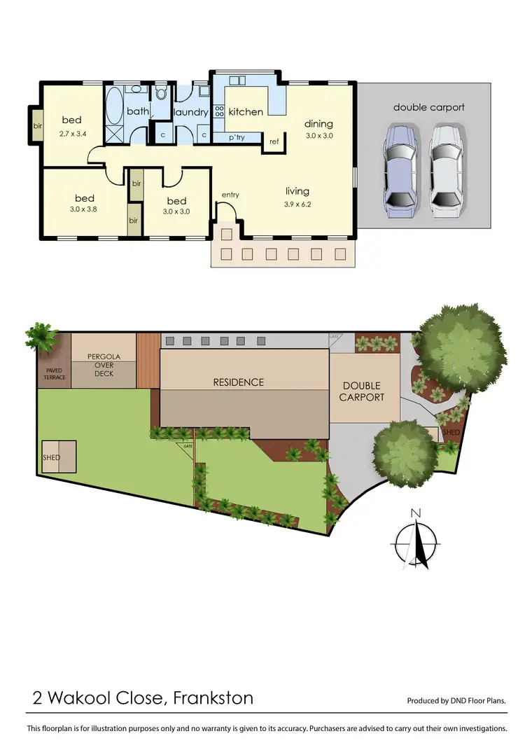 Floorplan of Homely house listing, 2 Wakool Close, Frankston VIC 3199