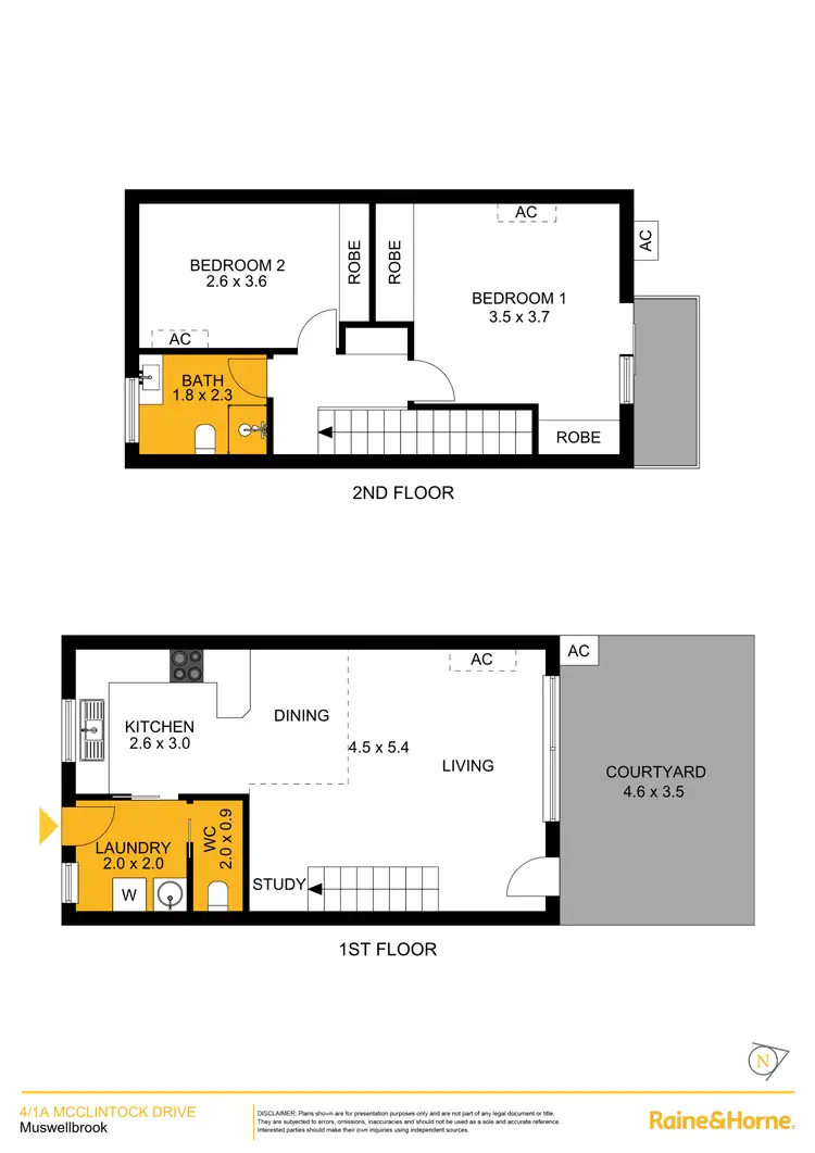 Floorplan of Homely townhouse listing, 4/1A McClintock Drive, Muswellbrook NSW 2333