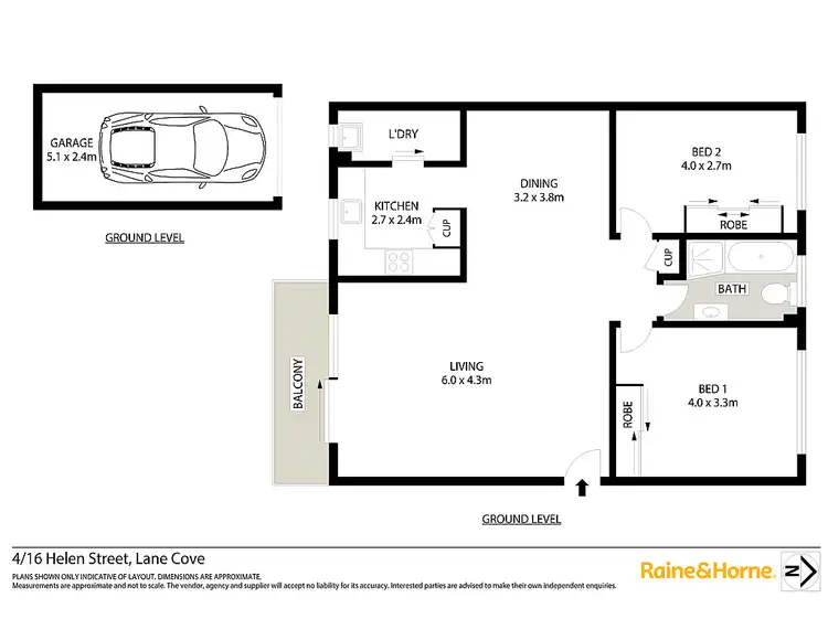 Floorplan of Homely apartment listing, 4/16 Helen Street, Lane Cove NSW 2066