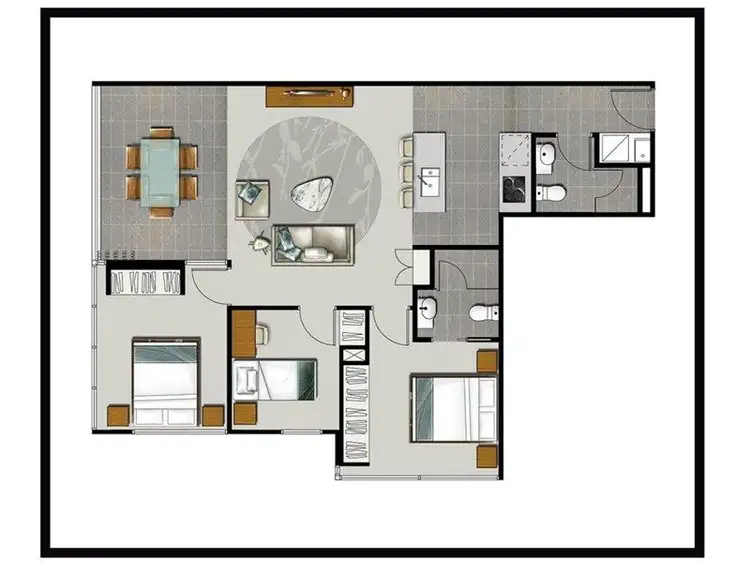 Floorplan of Homely unit listing, 2004/55 Railway Terrace, Milton QLD 4064