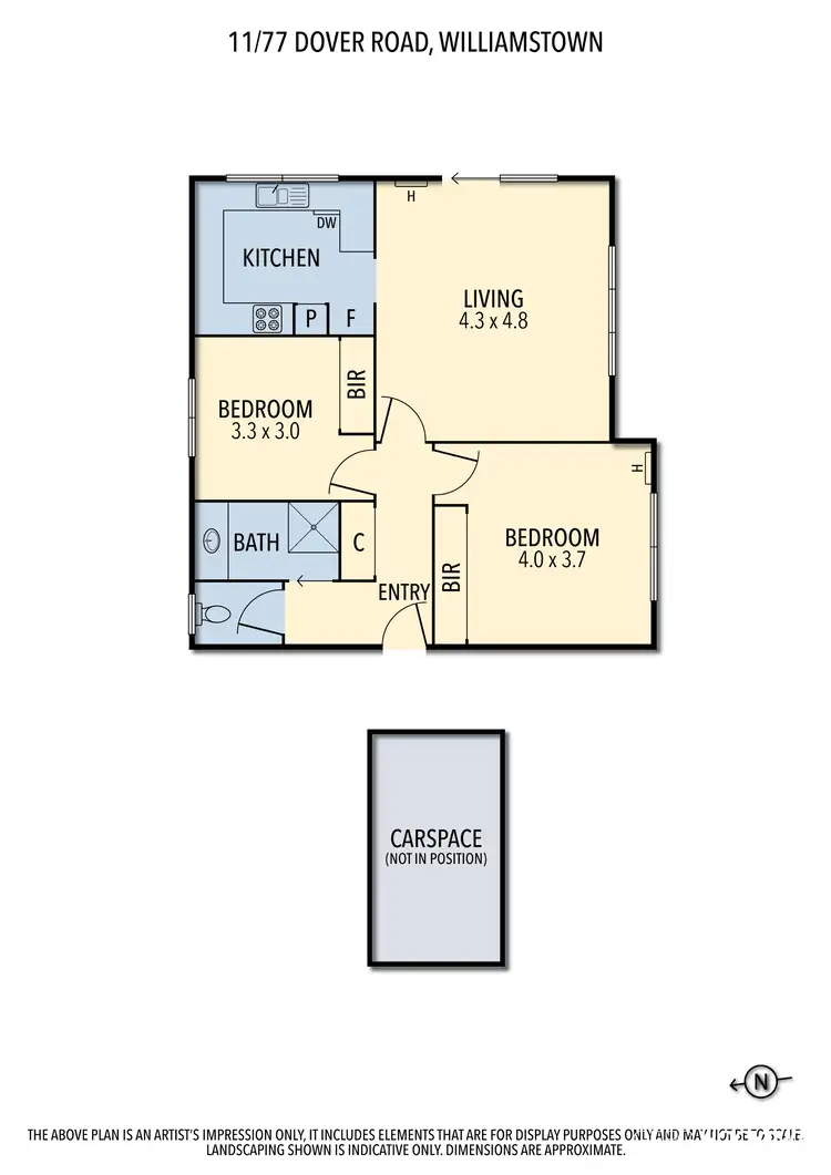 Floorplan of Homely unit listing, 11/77 Dover Road, Williamstown VIC 3016