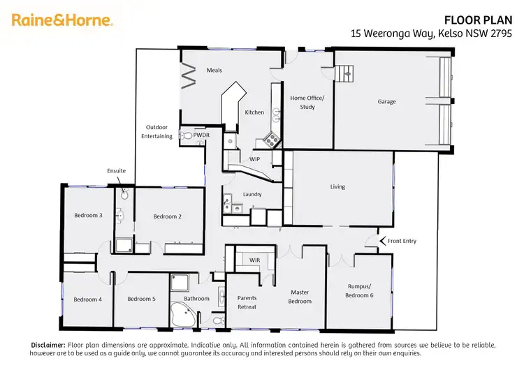 Floorplan of Homely house listing, 15 Weeronga Way, Kelso NSW 2795